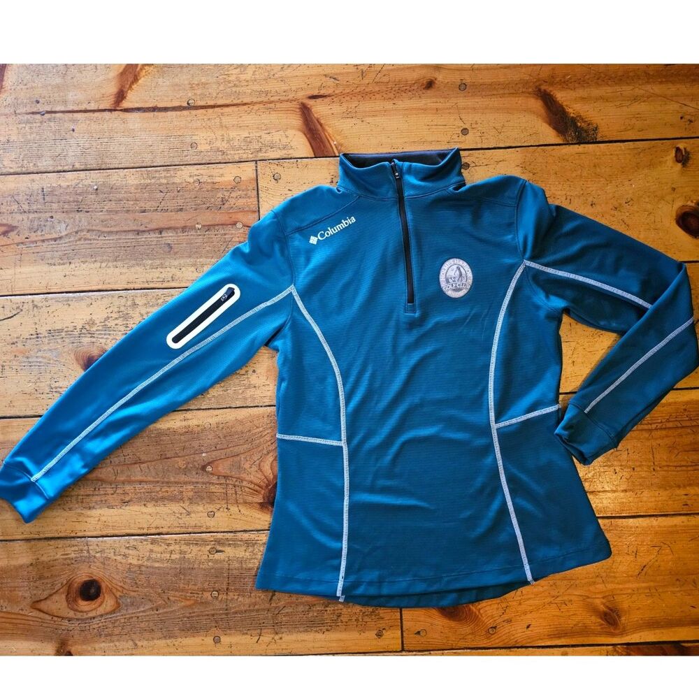 Columbia Golf Women's Teal Blue 3/4 Zip Performance Jacket Medium Whidbey Island